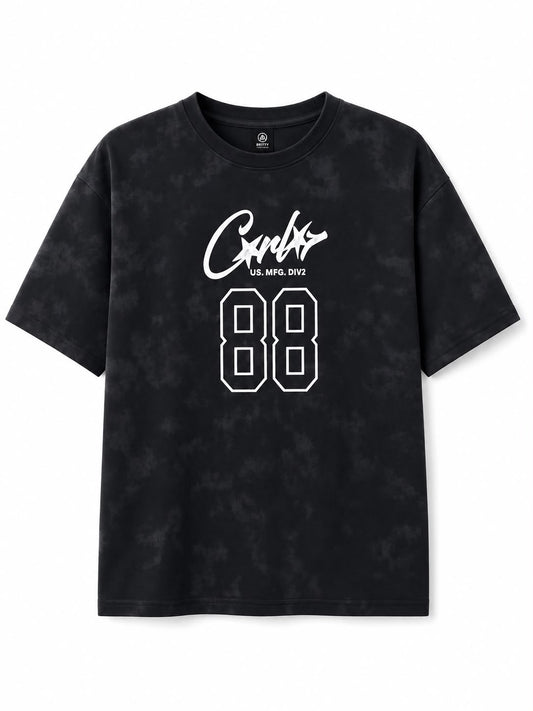 Black Tie-Dye Graphic Tee
