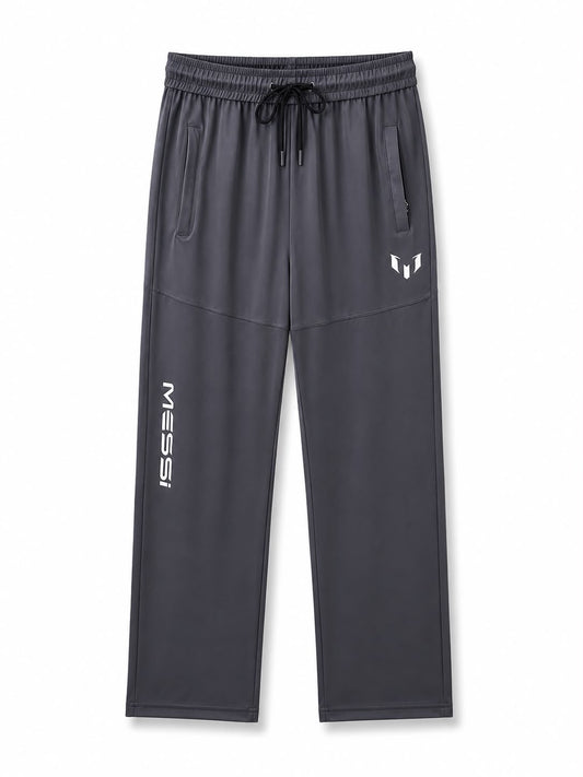 M.E.S.S.I Graphic Track Pants – Charcoal